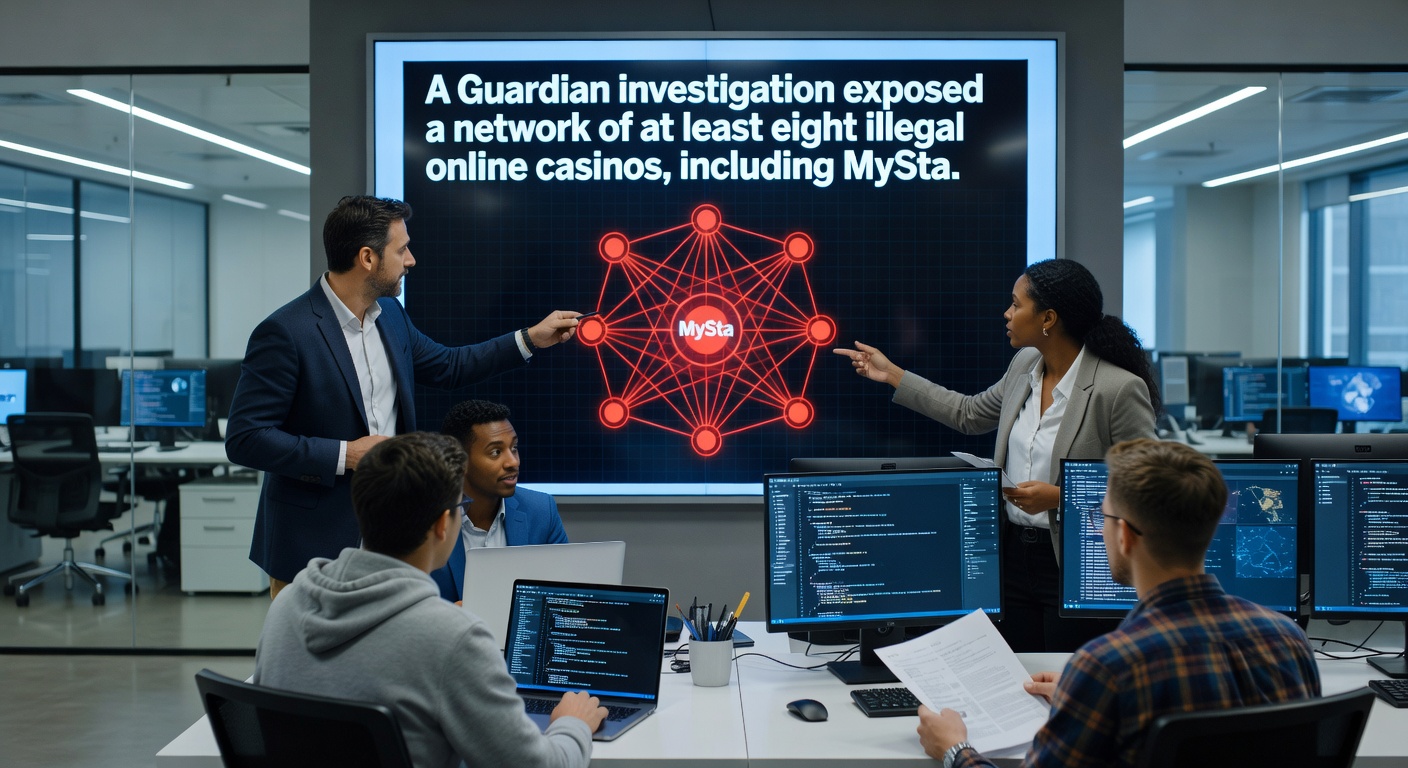 Close-up of a smartphone screen showing a William Hill app with a jackpot notification glitching into an error message, beside a stack of pound notes