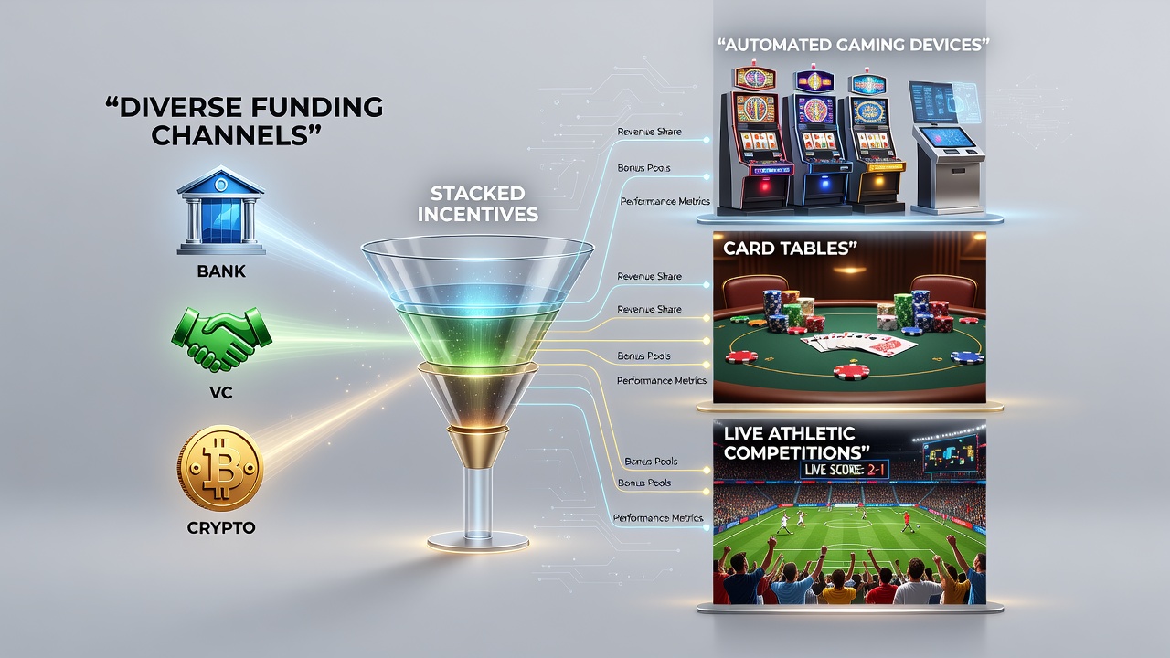 Payment networks linking automated slots with table games and sports betting platforms