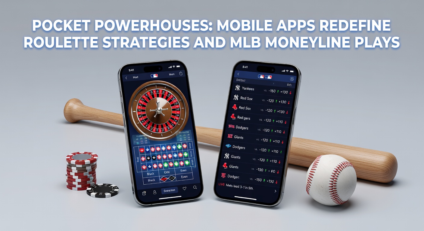 Close-up of a mobile app interface displaying MLB moneyline odds with overlaid analytics graphs and roulette probability charts