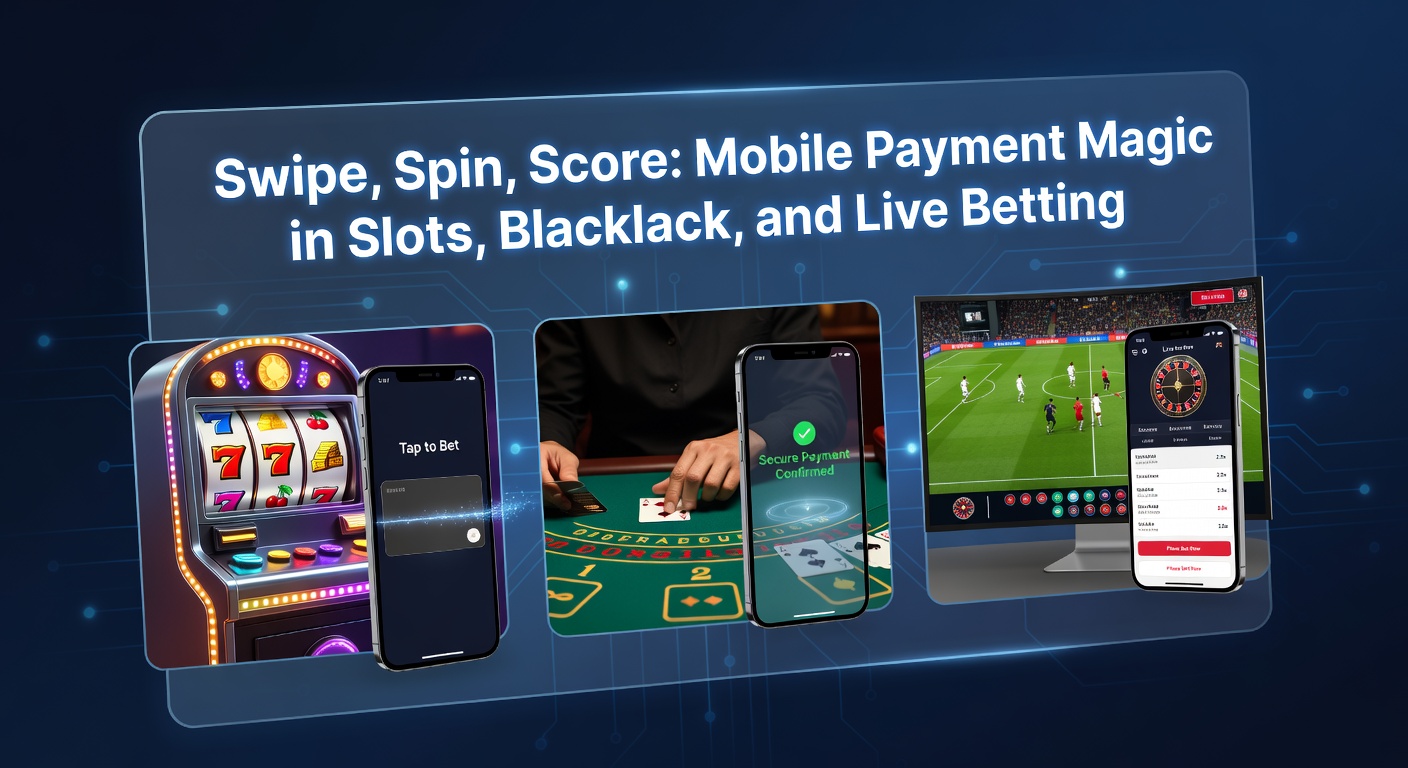 Smartphone displaying a vibrant slot machine spin with a mobile payment notification overlay, highlighting seamless deposit action