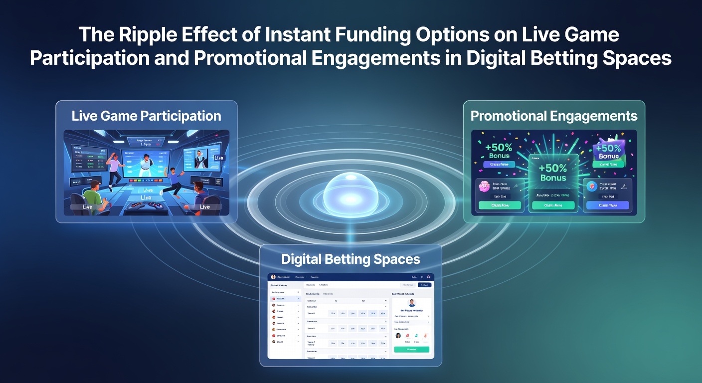 Digital betting interface showing instant funding options integrated with live game tables and promotional banners